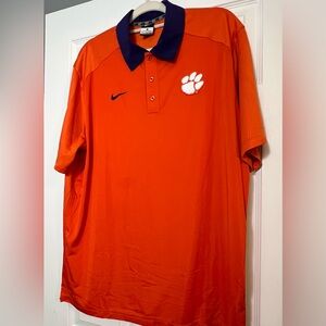 Nike Clemson Orange Polo Shirt Athletic Performance